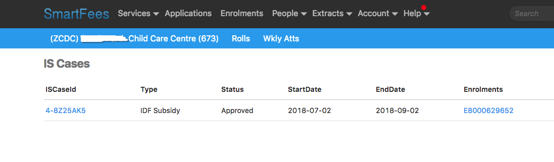 IS Cases in the Enrolment List